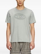 T-shirts T-shirt gris T-Adjust-Bigoval Diesel Gris Homme