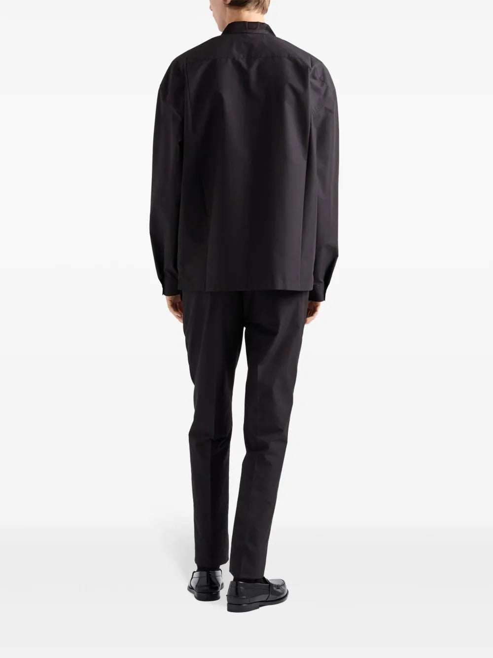 Vestes Chemise en coton technique Prada Noir Homme