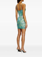Kleider M-Isma Metallic Dress Diesel Grün Femme