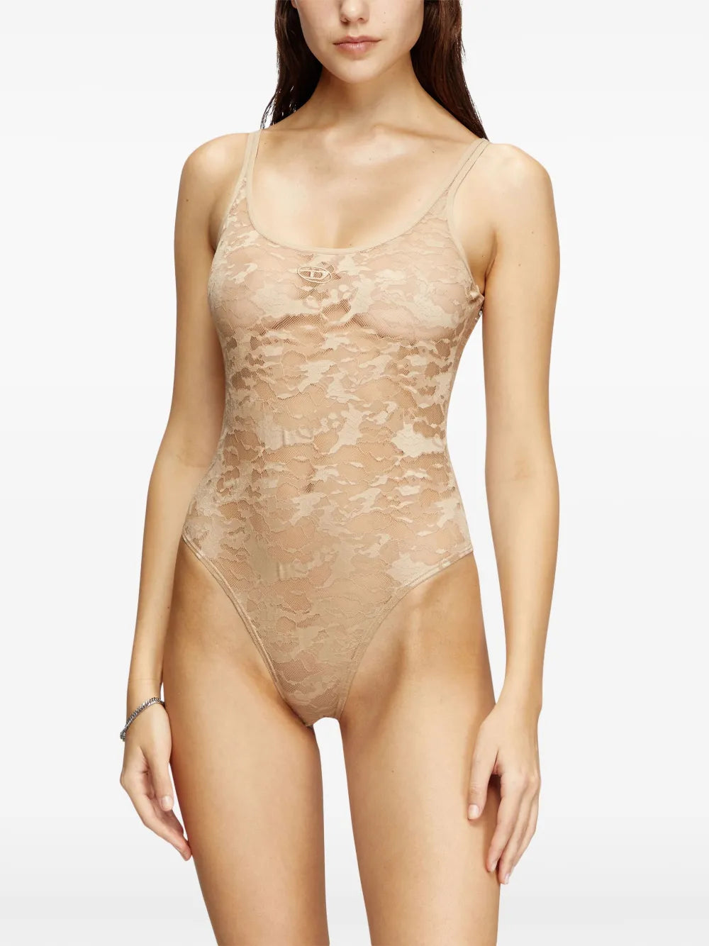 Tops Megan Lace Bodysuit Diesel Beige Femme