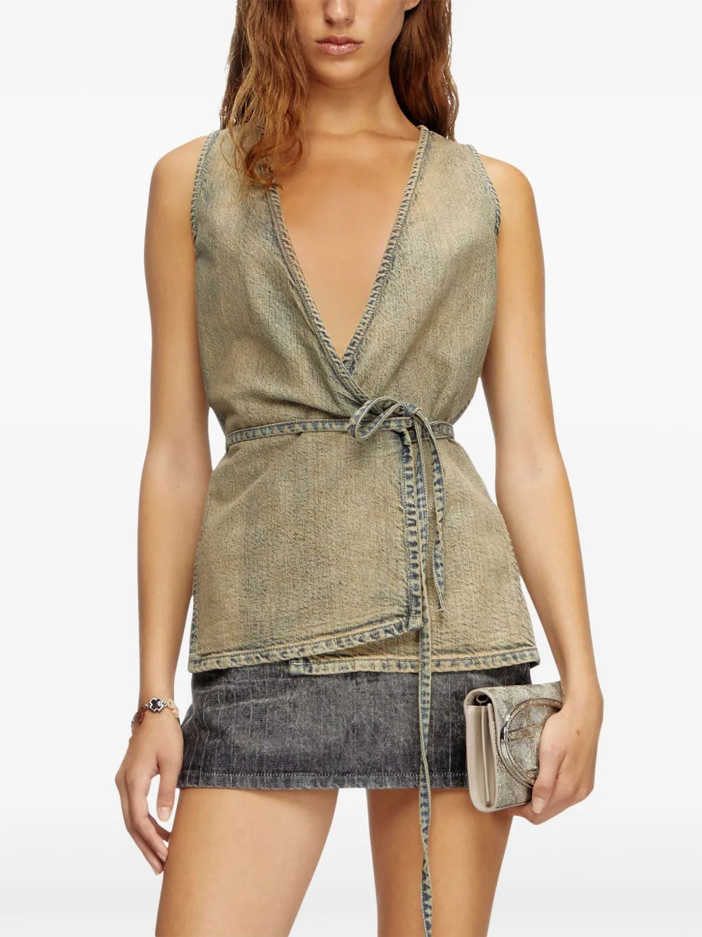 Tops Débardeur D-Vern Diesel Gris Femme