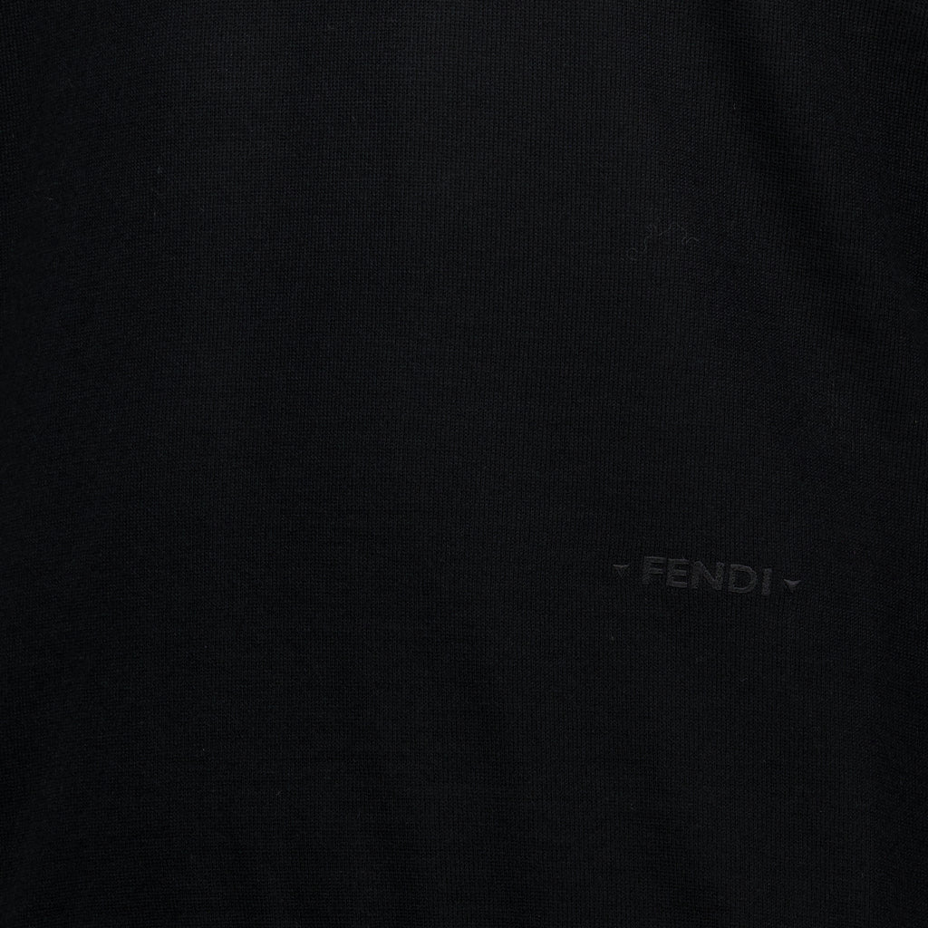 Maille 高級ウールブラックセーター Fendi Noir Homme