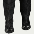 Imagen de las botas altas D-Venus de denim de la marca Diesel para Mujer - Temporada Otoño-Invierno 2025 - Vista detallada desde arriba