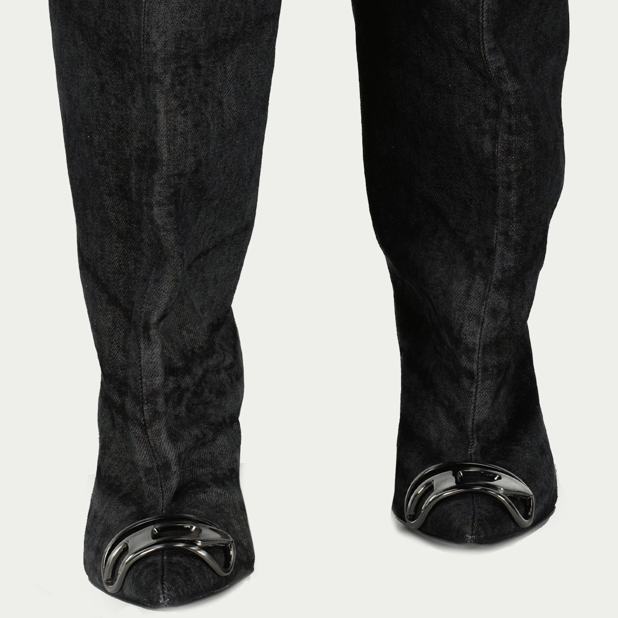 Image de l'article Cuissardes D-Venus en denim de la marque Diesel pour Femme - Saison Automne-Hiver 2025 - Vue détaillée de haut