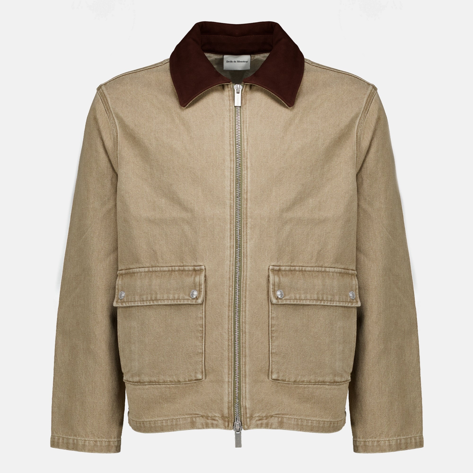 Vestes Veste en denim kaki Drole De Monsieur Beige Homme