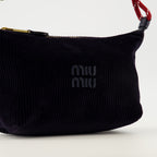 Imagen de la cartera de corduroy azul marino de Miu Miu para mujer - Temporada Primavera-Verano 2026 - Vista Detallada 2