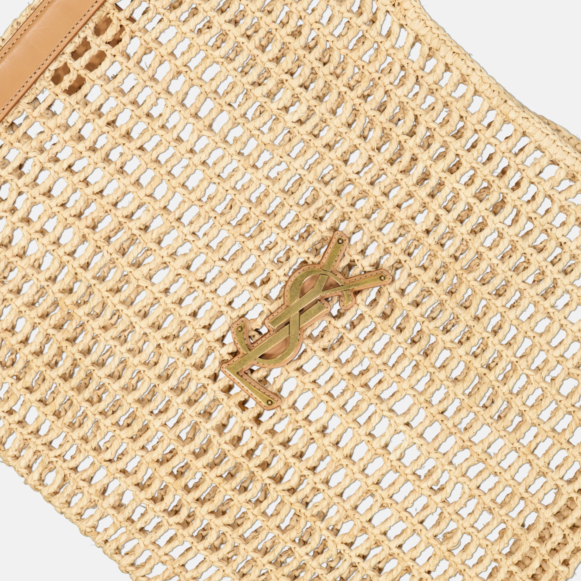 Sacs cabas Bolso Oxalis de Rafía Saint Laurent Beige Femme