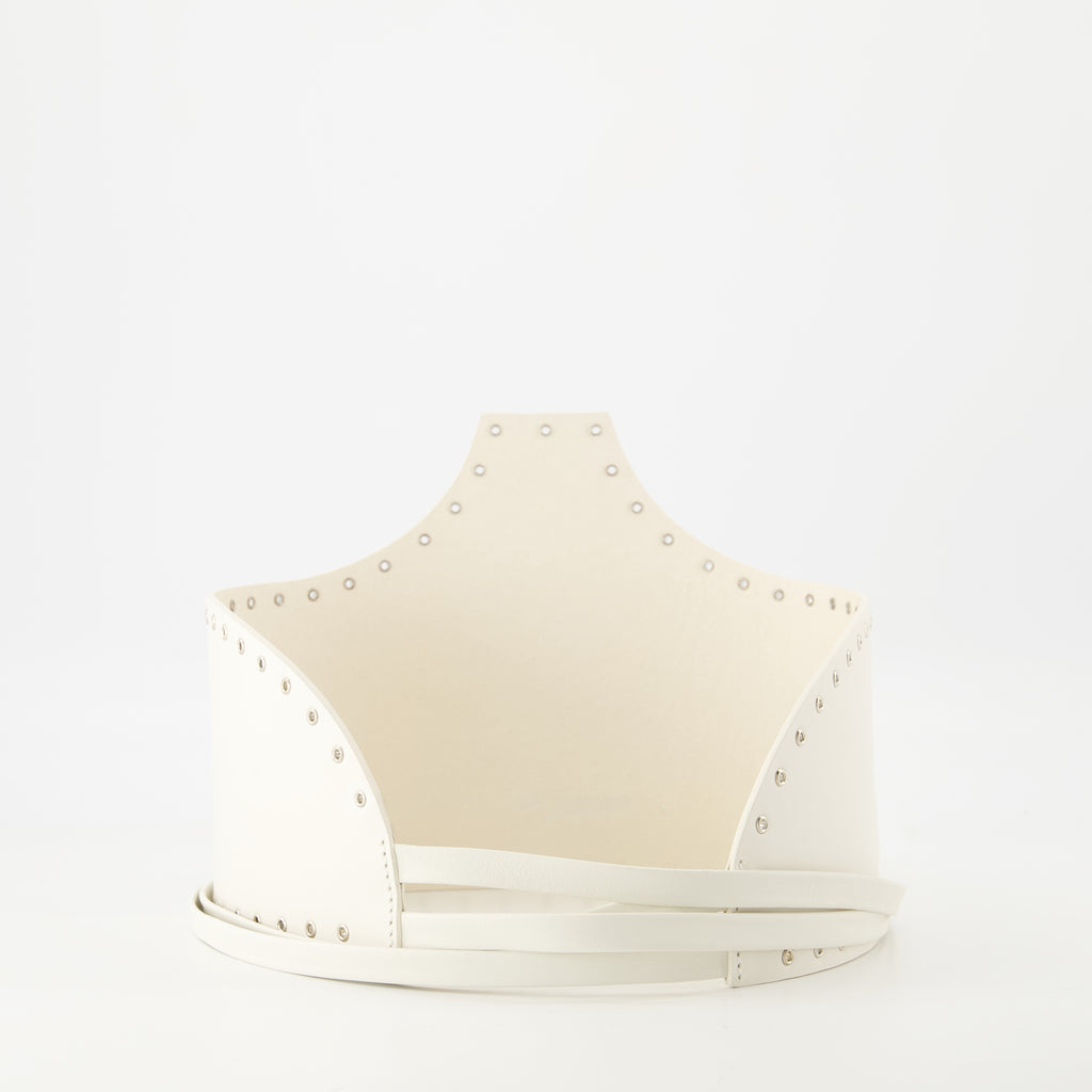 Cintos Cinto de Couro Lanny Iro Branco Femme