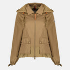 Vestes Chaqueta con Capucha Adenium en Gabardina de Algodón Moncler Marron Femme