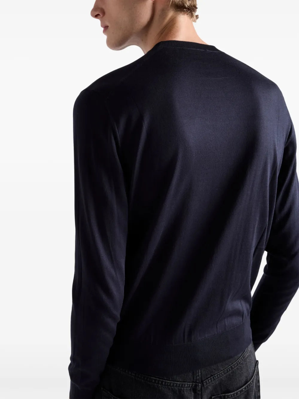 Maille Pull en soie Prada Bleu foncé Homme