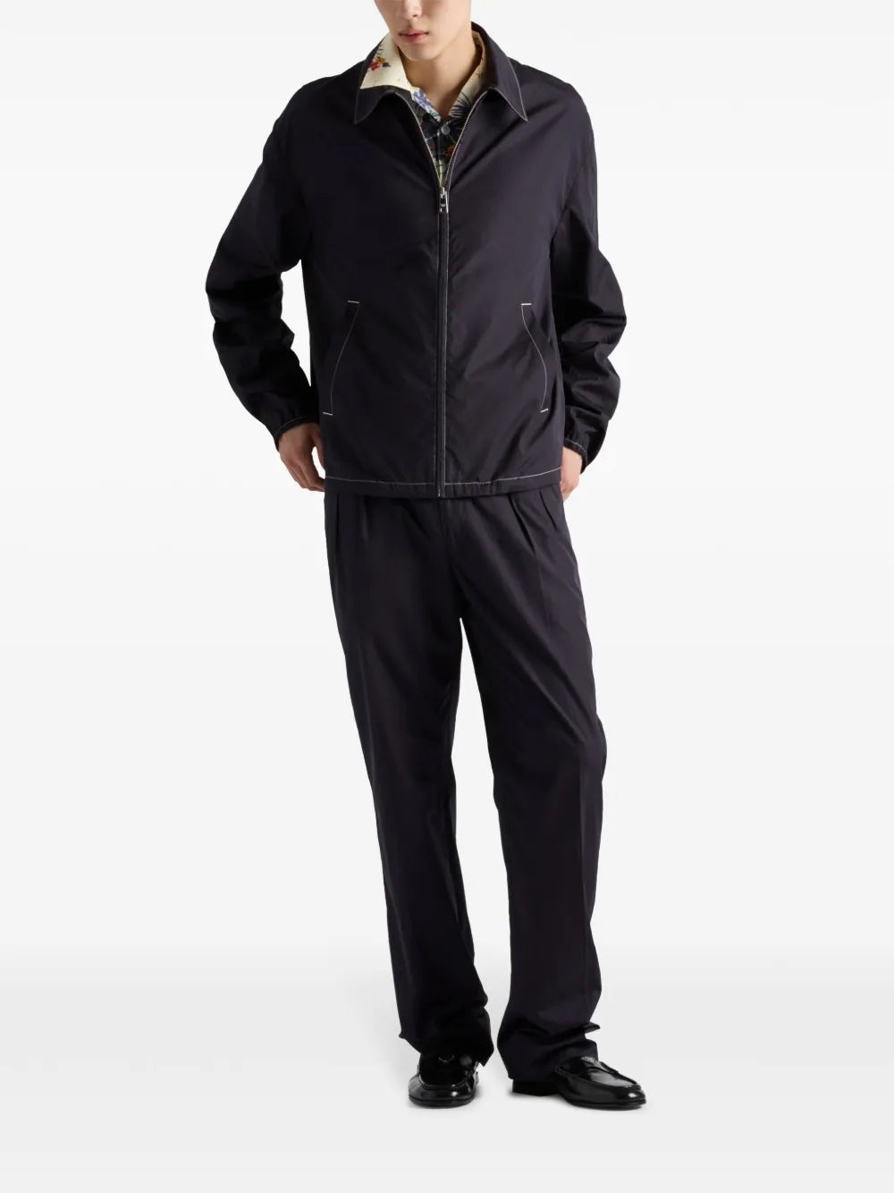 Calças Calças de Algodão Prada Azul escuro Homme