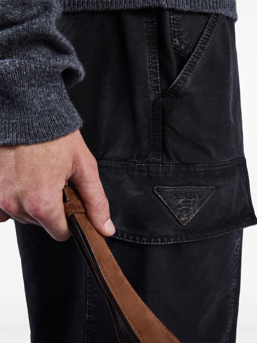 パンツ カーゴパンツ Prada 黒 Homme
