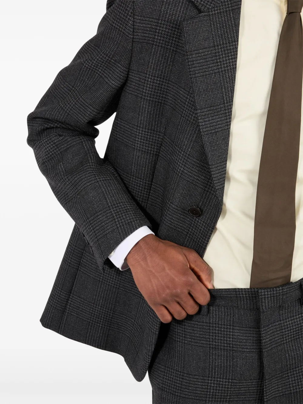 Pantalones Pantalones de Lana Prada Gris Homme