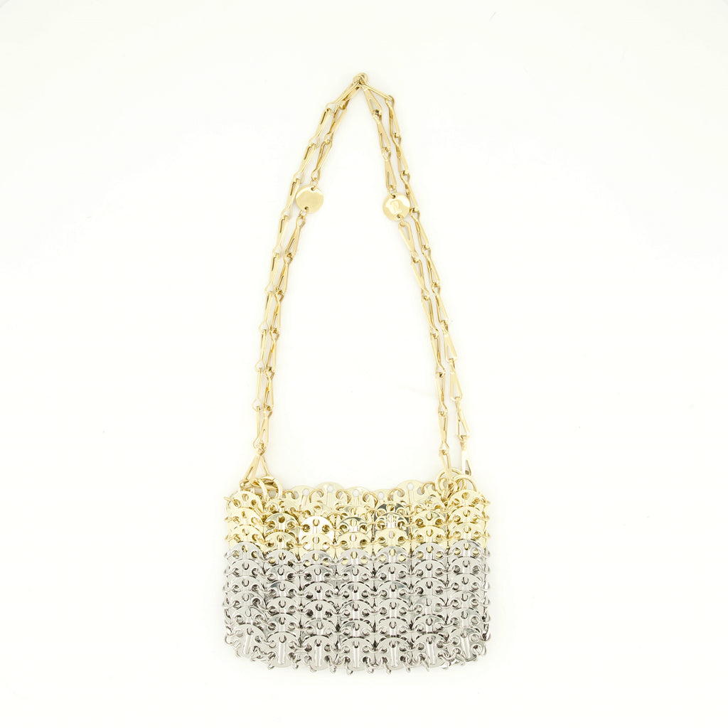 ハンドバッグ・ショルダーバッグ アイコニック 1969 ナノバッグ Rabanne 銀 Femme