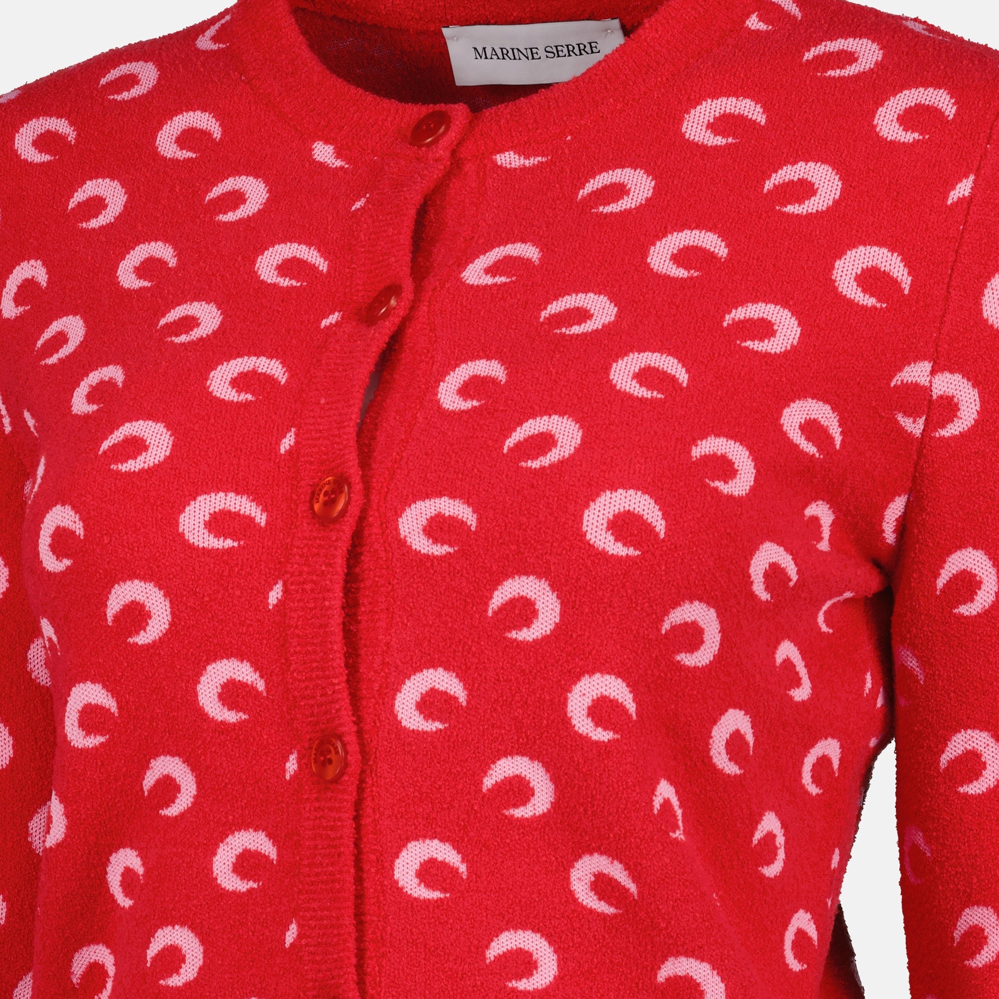 Maille Moon Boucle Cardigan Red Marine Serre Rouge Femme
