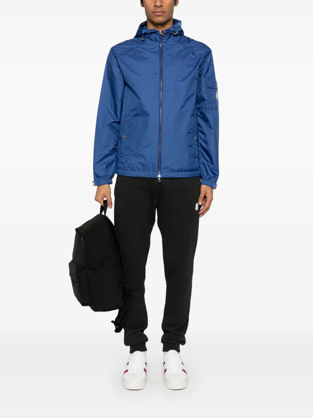 Vestes Coupe-vent Etiache à capuche Moncler Bleu foncé Homme
