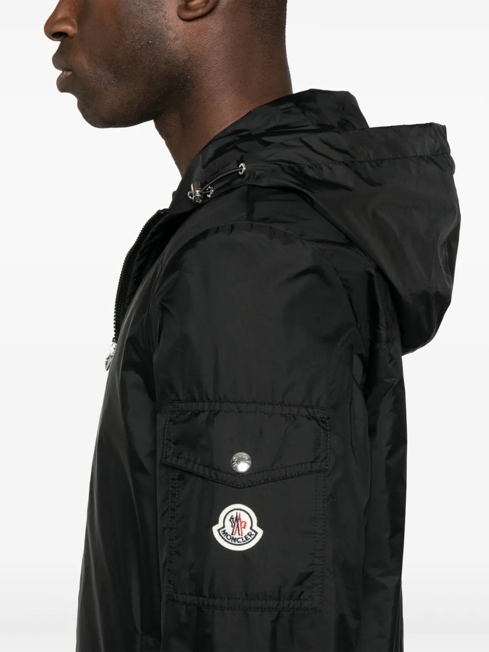 Jaquetas Corta-Vento Etiache com Capuz Moncler Preto Homme