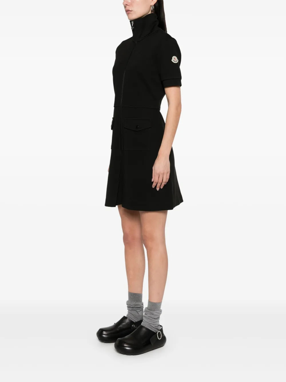 Robes Robe zipée Moncler Noir Femme