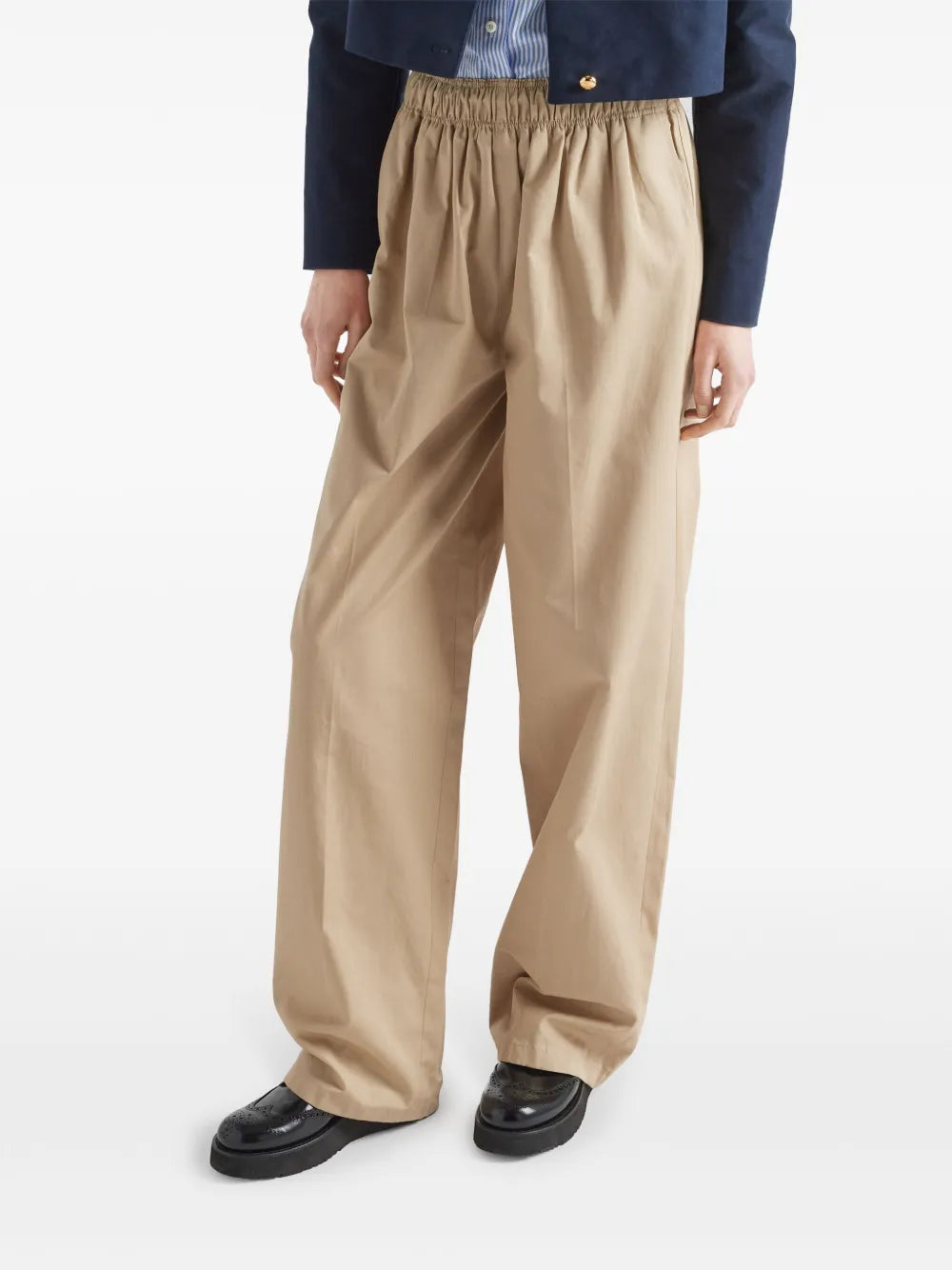 Pantalons Pantalon droit Prada Beige Femme