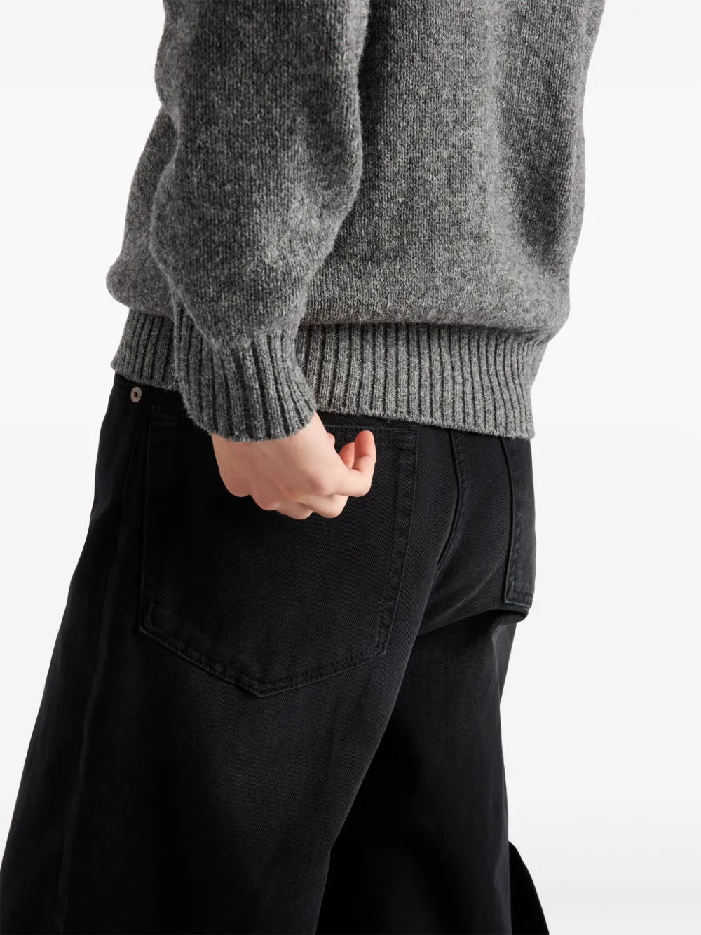 Pantalons Jeans en denim Prada Noir Femme