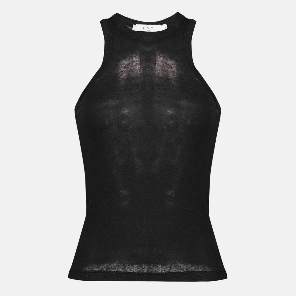 Tops Débardeur noir en lin Iro Noir Femme
