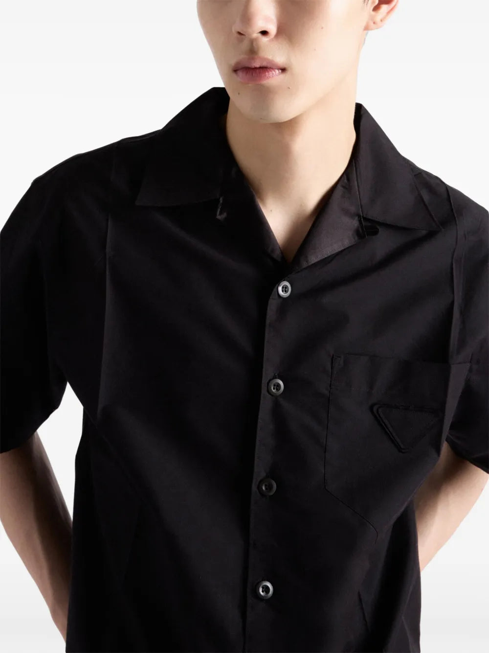 Camisas Camisa de Manga Corta Prada Negro Homme