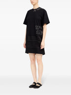 Robes Robe T-shirt imprimée Mm6 Noir Femme