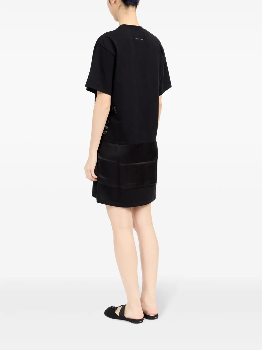 Vestidos Vestido T-Shirt Impresso Mm6 Preto Femme