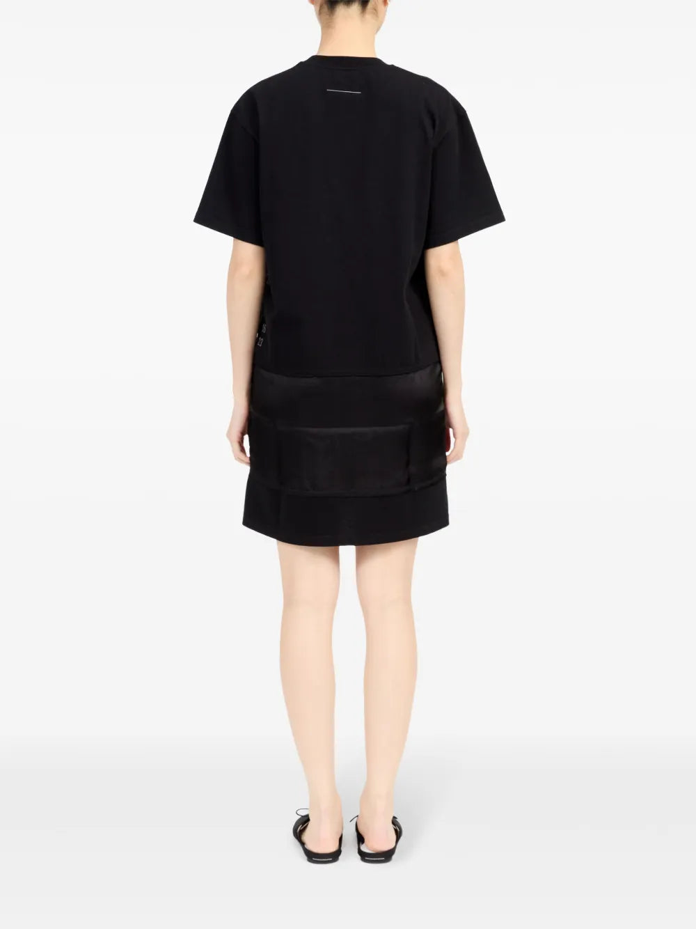 Vestidos Vestido T-Shirt Impresso Mm6 Preto Femme