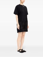 Robes Robe T-shirt imprimée Mm6 Noir Femme