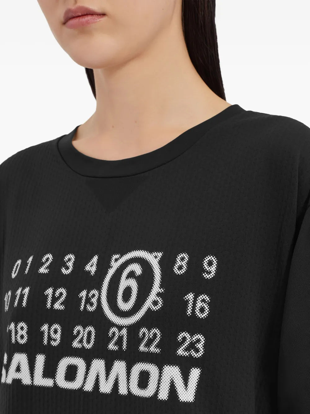 T-shirt Top Sportivo Mm6 Nero Femme