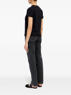 T-shirts T-shirt Numeric à frange Mm6 Noir Femme