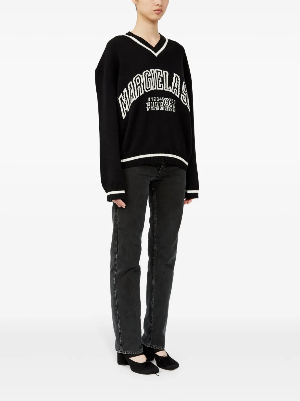 Maille Pull en laine Mm6 Noir Femme