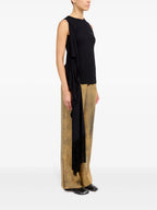 Tops T-shirt à franges Mm6 Noir Femme
