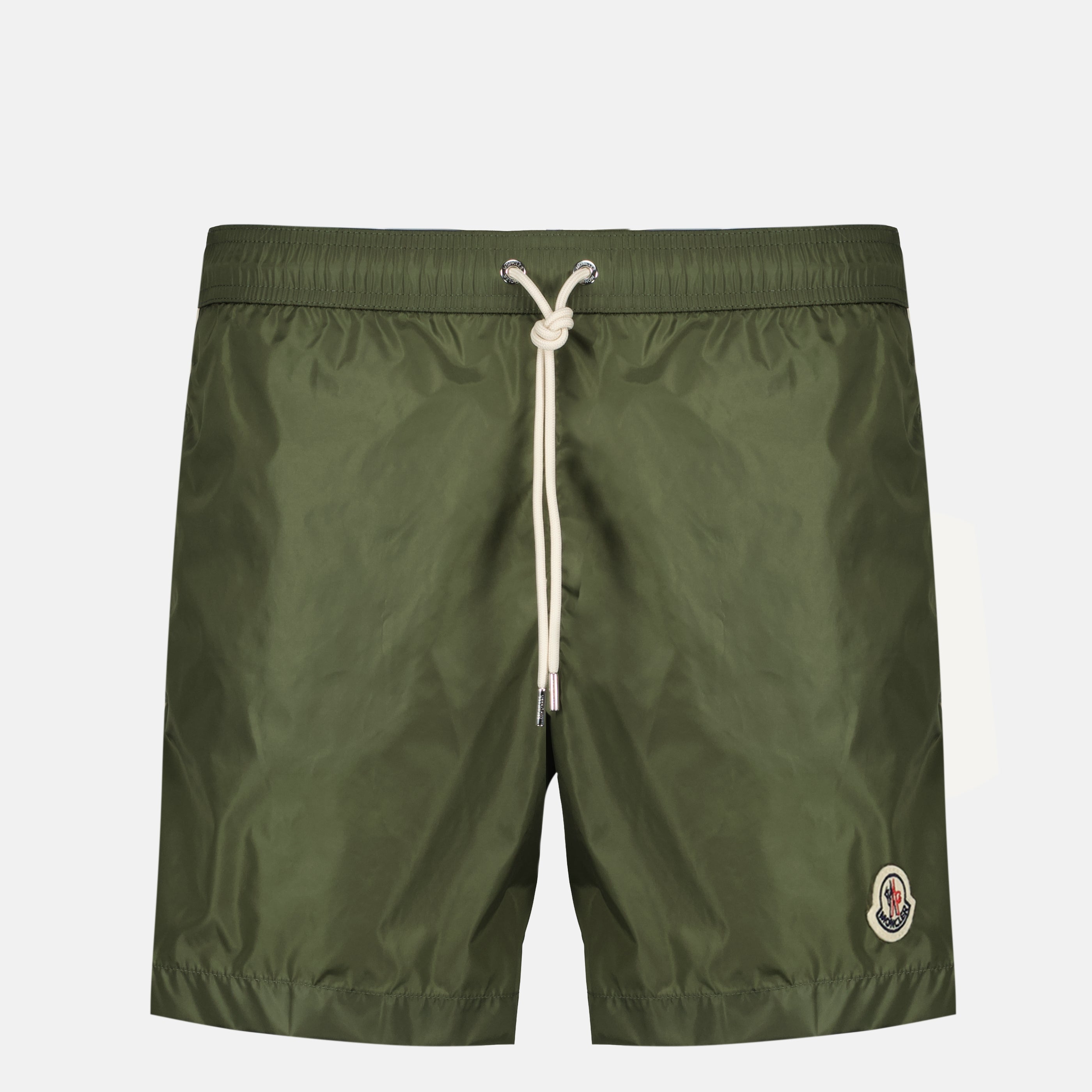 Beachwear Short de bain liseré kaki en nylon Moncler Kaki Homme