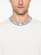 Camisetas T-Shirt com Logotipo Moncler Branco Homme