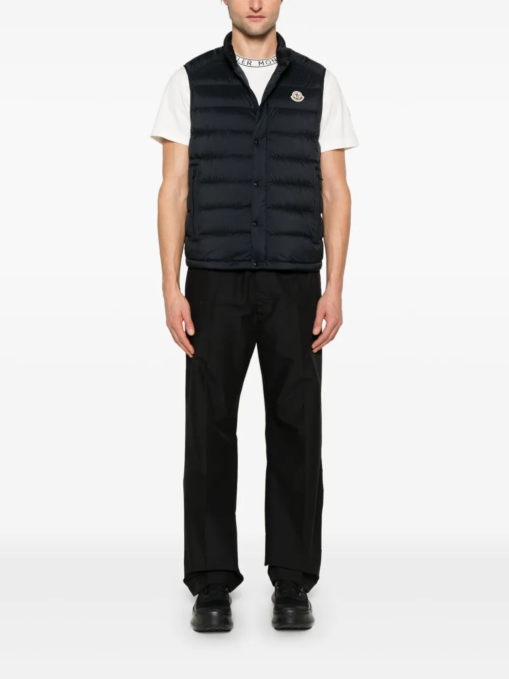 Camisetas T-Shirt com Logotipo Moncler Branco Homme
