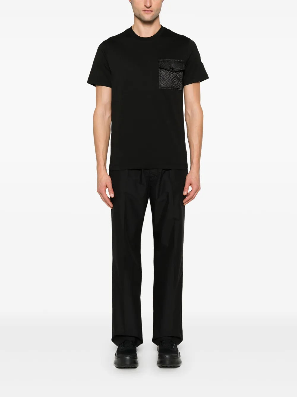 Camisetas T-shirt de bolso com monograma Moncler Preto Homme