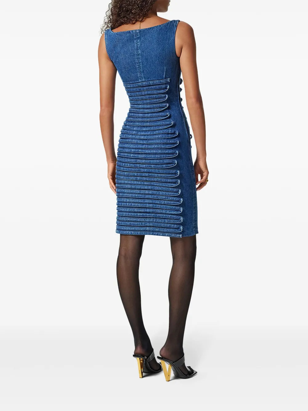 드레스 청바지 드레스 Versace 파란색 Femme