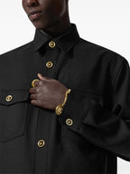 Camisas Camisa de Lã Versace Preto Homme