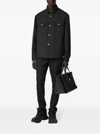 Camisas Camisa de Lã Versace Preto Homme