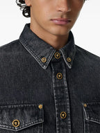 Camisas Camisa de Denim Versace Preto Homme