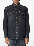 Camisas Camisa de Denim Versace Preto Homme