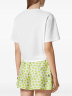 Camisetas T-shirt Crop Morango Versace Branco Femme