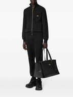 Felpe Giacca in Cashmere con Zip Versace Nero Homme