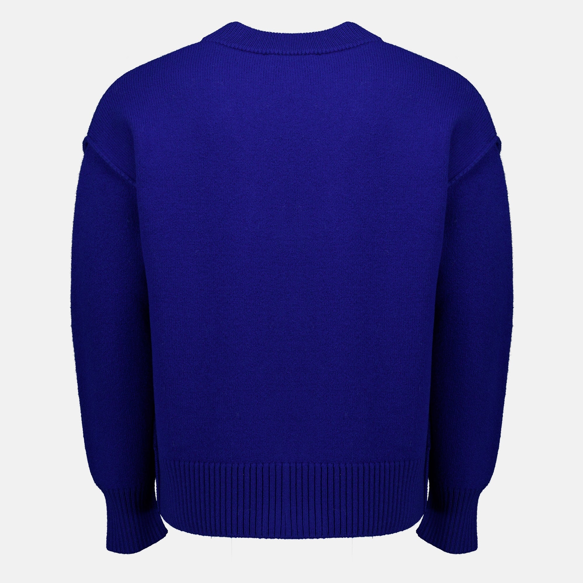 Maille Cárdigan AMI Corazón en lana azul eléctrico Ami PARIS Bleu foncé Unisexe