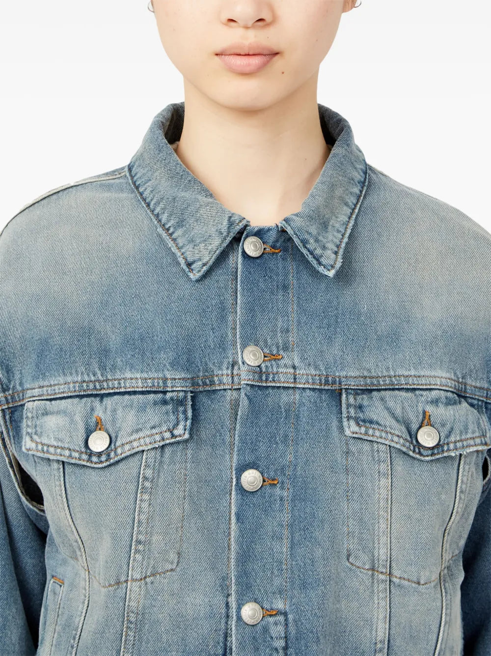 Vestes Veste en jean Mm6 Bleu Femme