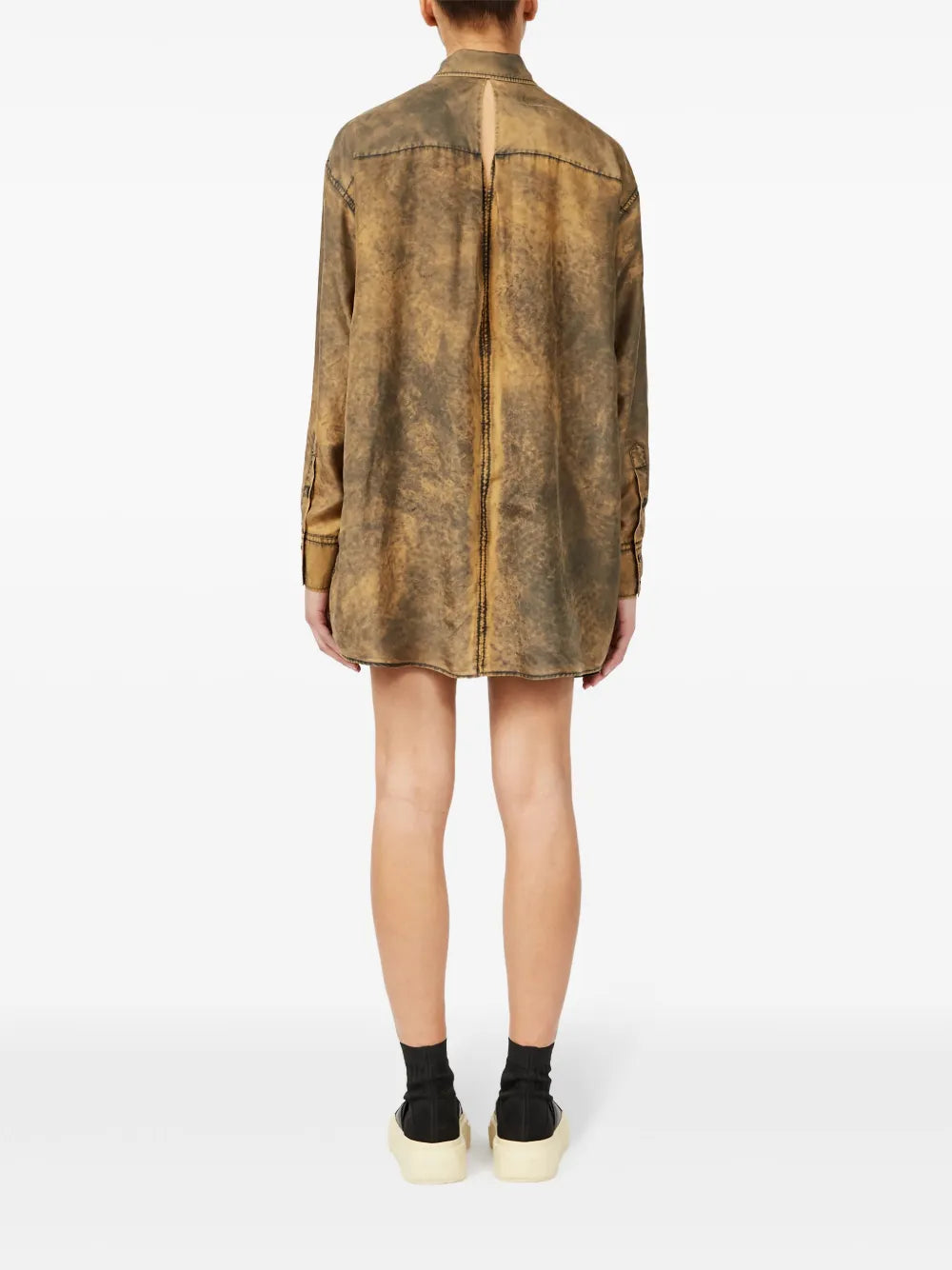 Chemises Chemise longue effet délavé Mm6 Marron Femme