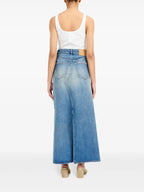Jupes Jupe longue usé Mm6 Bleu Femme