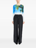 Pants Silk Pants Mm6 Black Femme